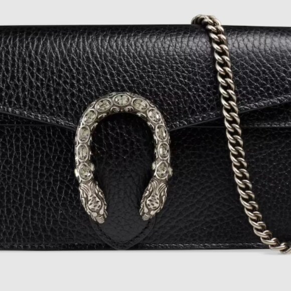 Gucci Dionysus Black Wallet on a Chain - Picture 1 of 5